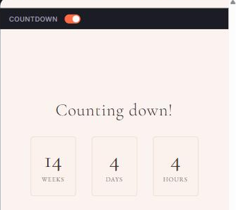 Invitely's real module toggle, with the live countdown it controls